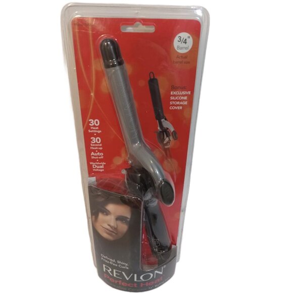 Revlon Perfect Heat Styling Iron Tourmaline Ceramic 3/4" Barrel 30 Heat Settings - Picture 2 of 5